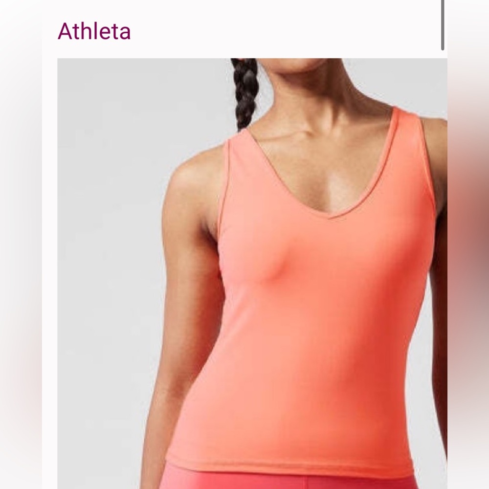 Two Athleta Shanti V neck Tanks